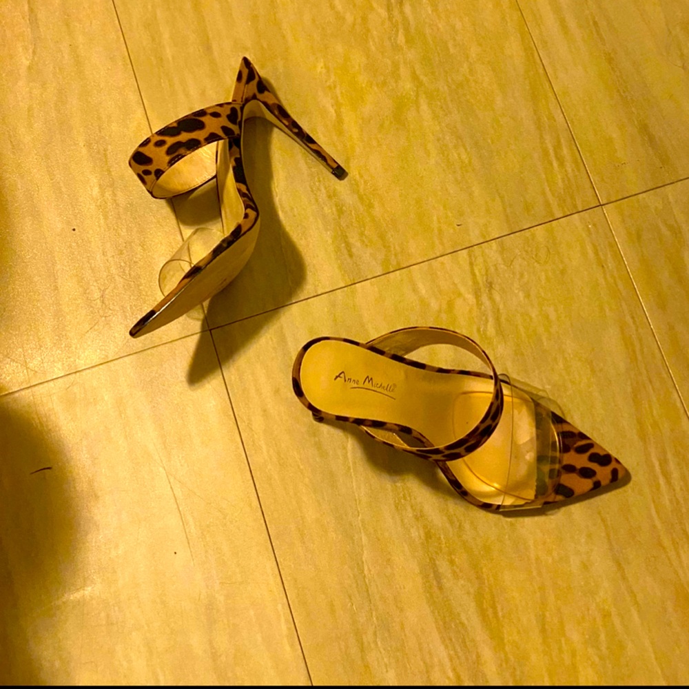 Leopard open heels